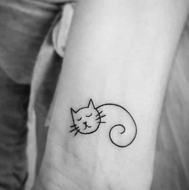 Cat tattoo design for men, idea 26