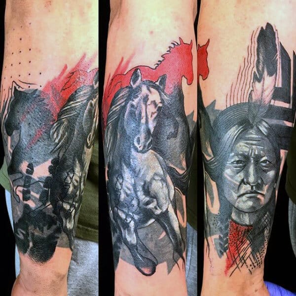 Indian tattoo design for men, idea 11