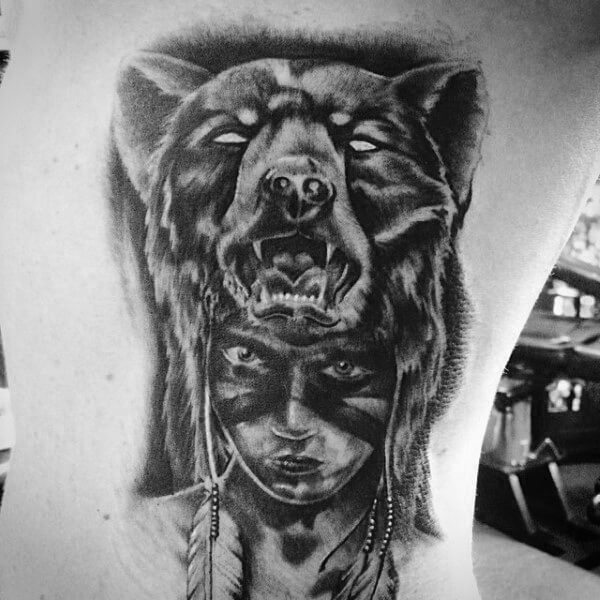Indian tattoo design for men, idea 18