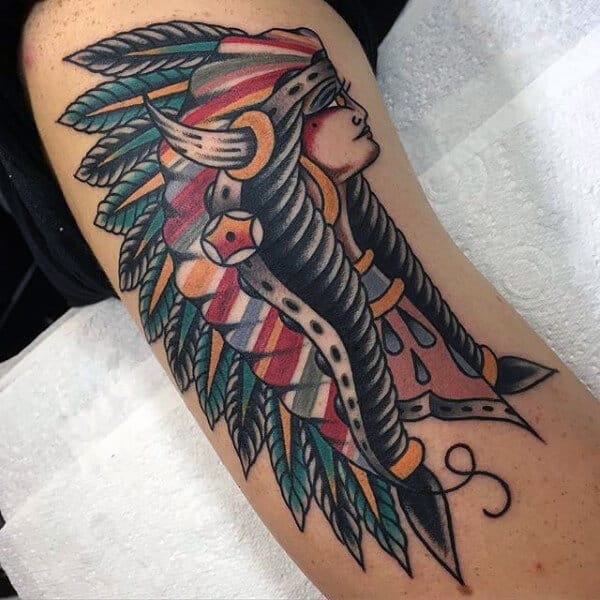 Indian tattoo design for men, idea 19