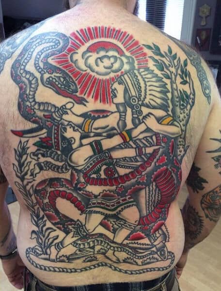 Indian tattoo design for men, idea 43