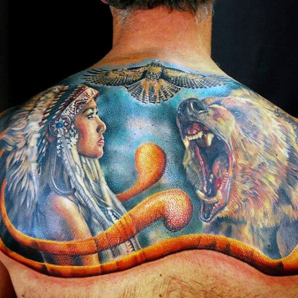 Indian tattoo design for men, idea 44