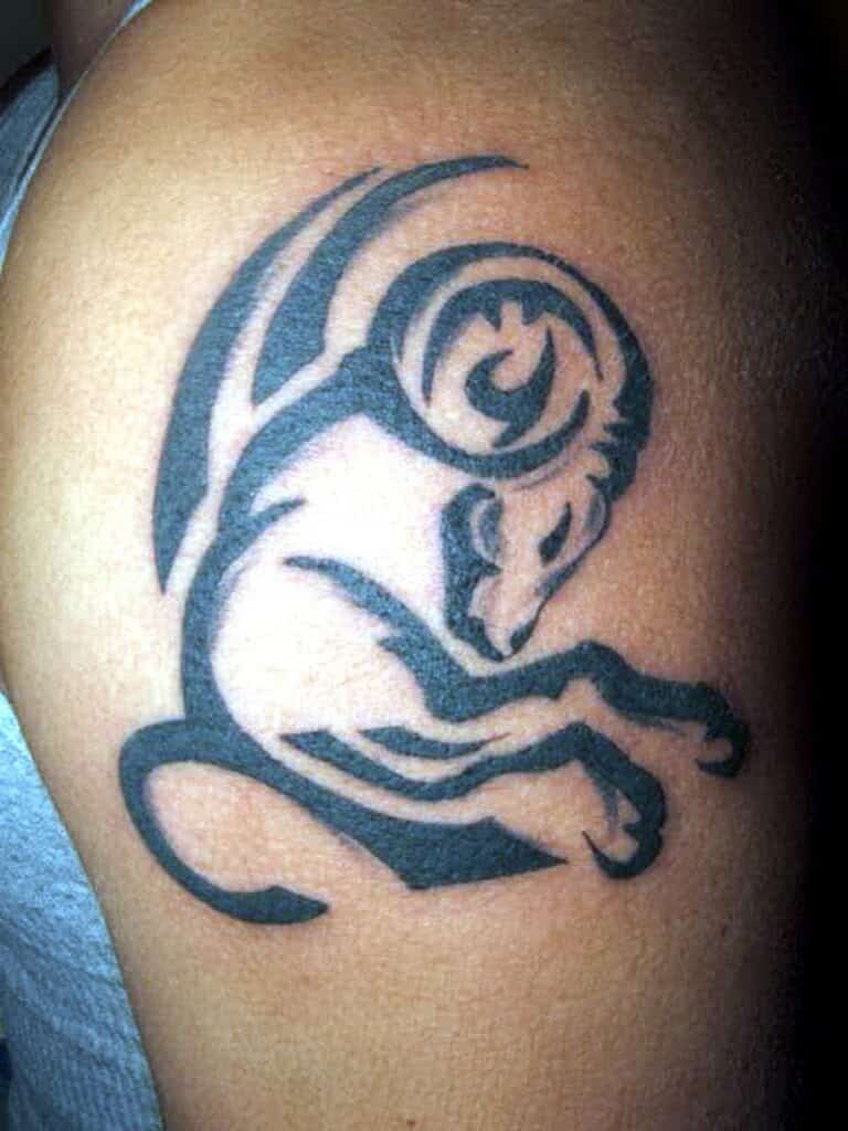 Simple Aries Tattoos For Men