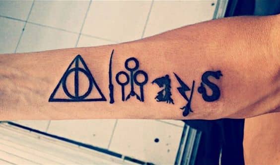 Harry potter tattoo design for men, idea 29
