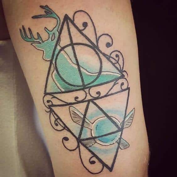 Harry potter tattoo design for men, idea 44