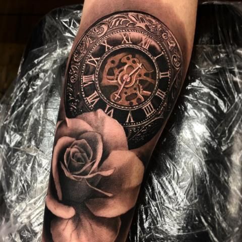 Clock Tattoos for Men - Ideas and Designs for Guys