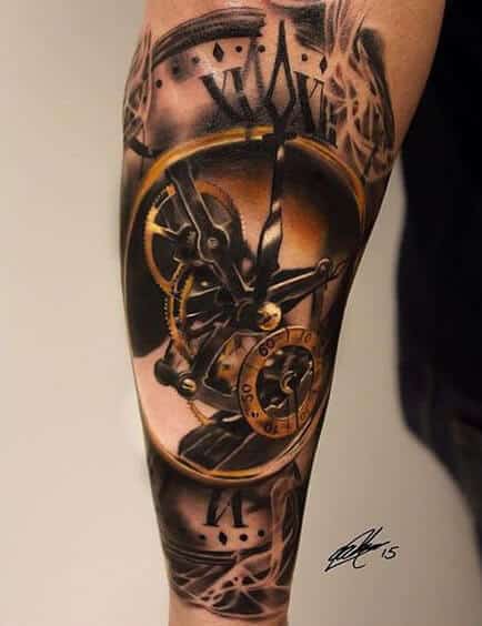 Clock Tattoos for Men - Ideas and Designs for Guys